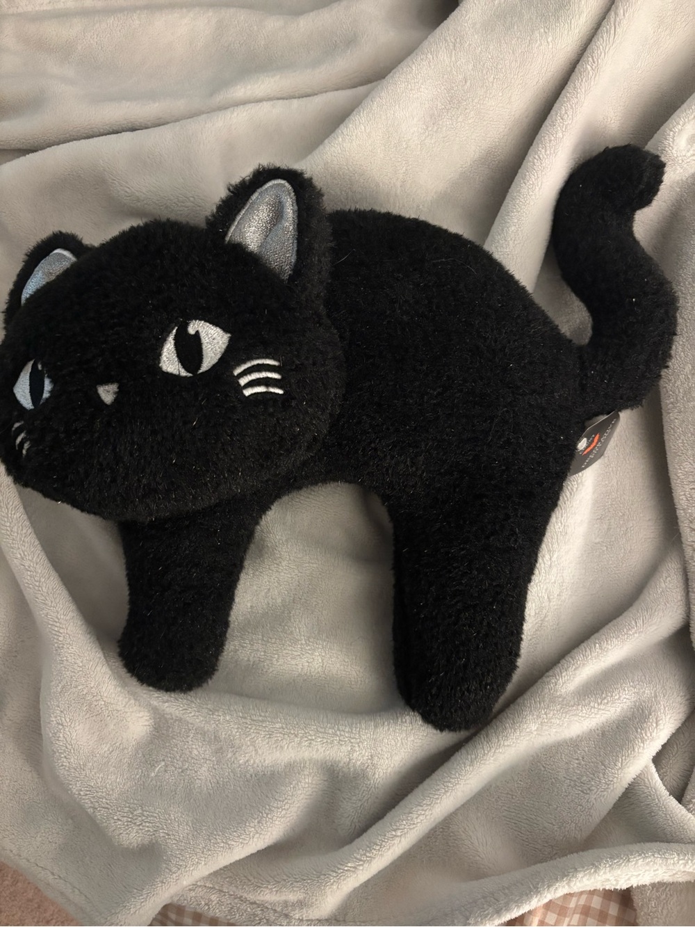 Black Plush Cat pillow Halloween